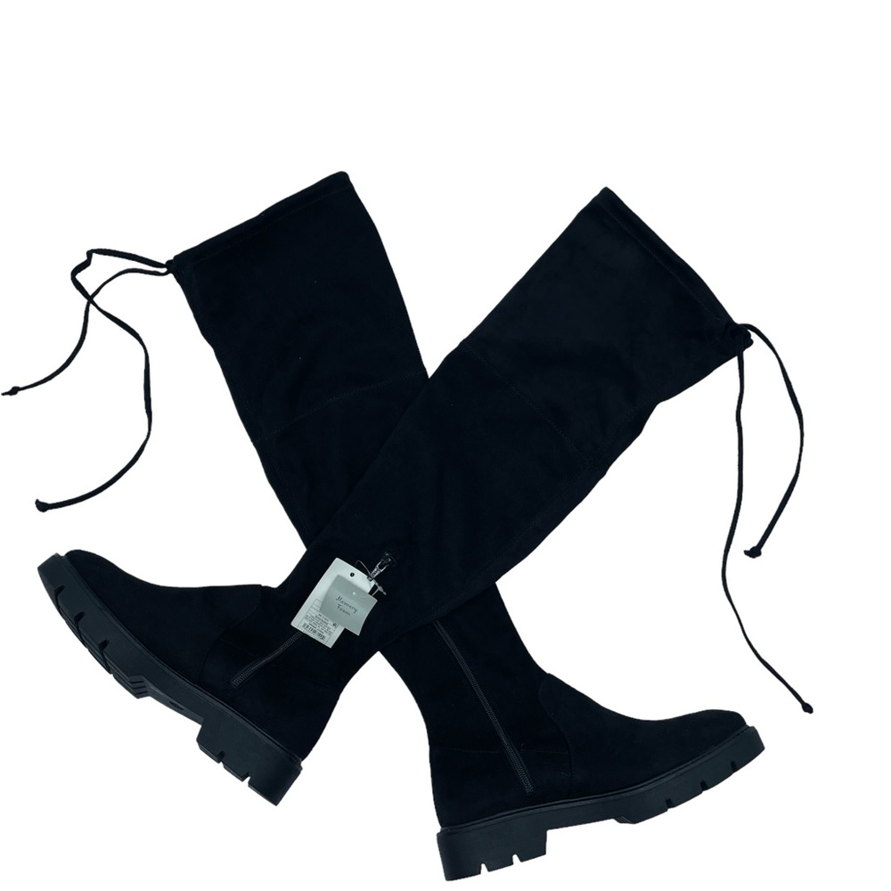 Faux suede over the knee boots